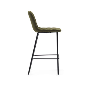 Parker Fabric Kitchen Bar Stool in Dark Green