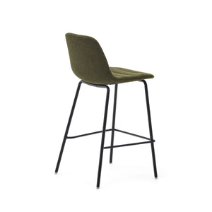 Parker Fabric Kitchen Bar Stool in Dark Green