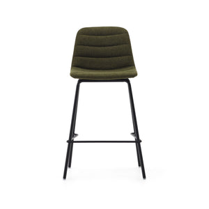 Parker Fabric Kitchen Bar Stool in Dark Green