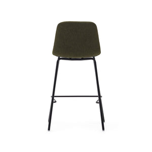 Parker Fabric Kitchen Bar Stool in Dark Green