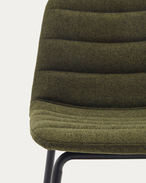 Parker Fabric Kitchen Bar Stool in Dark Green