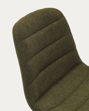 Parker Fabric Kitchen Bar Stool in Dark Green