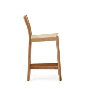 Elsie Rope Kitchen Bar Stool in Oak/Natural