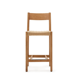 Elsie Rope Kitchen Bar Stool in Oak/Natural