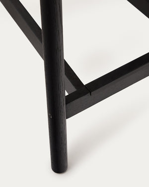 Elsie Rope Kitchen Bar Stool in Black/Natural
