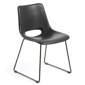 Kye Leatherette Dining Chair in Black