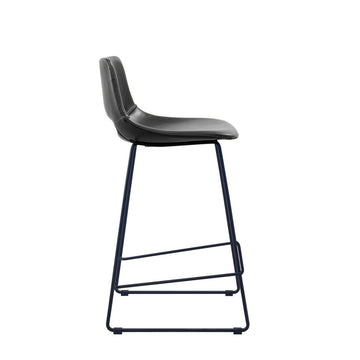 Kye 75cm Leatherette Bar Stool in Black