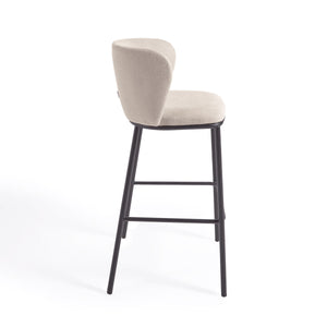 Harper 75cm Fabric Bar Stool in Beige