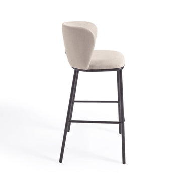 Harper 75cm Fabric Bar Stool in Beige