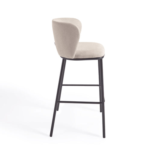 Harper 75cm Fabric Bar Stool in Beige