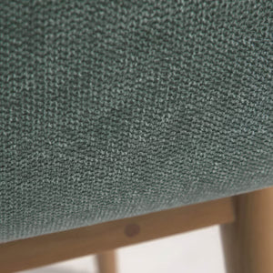 Markus Chenille Fabric Dining Chair in Dark Ash/Green