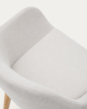 Markus Chenille Fabric Dining Chair in Natural Ash/Beige