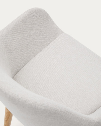 Markus Chenille Fabric Dining Chair in Natural Ash/Beige