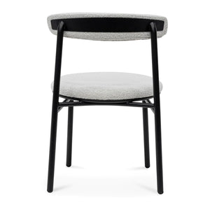 Bowie Boucle Fabric Dining Chair in White