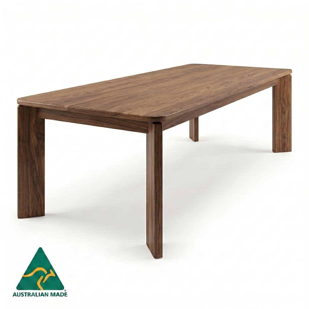Evander Australian Made Solid Timber Dining Table - Made to Order | Size & Colour Options