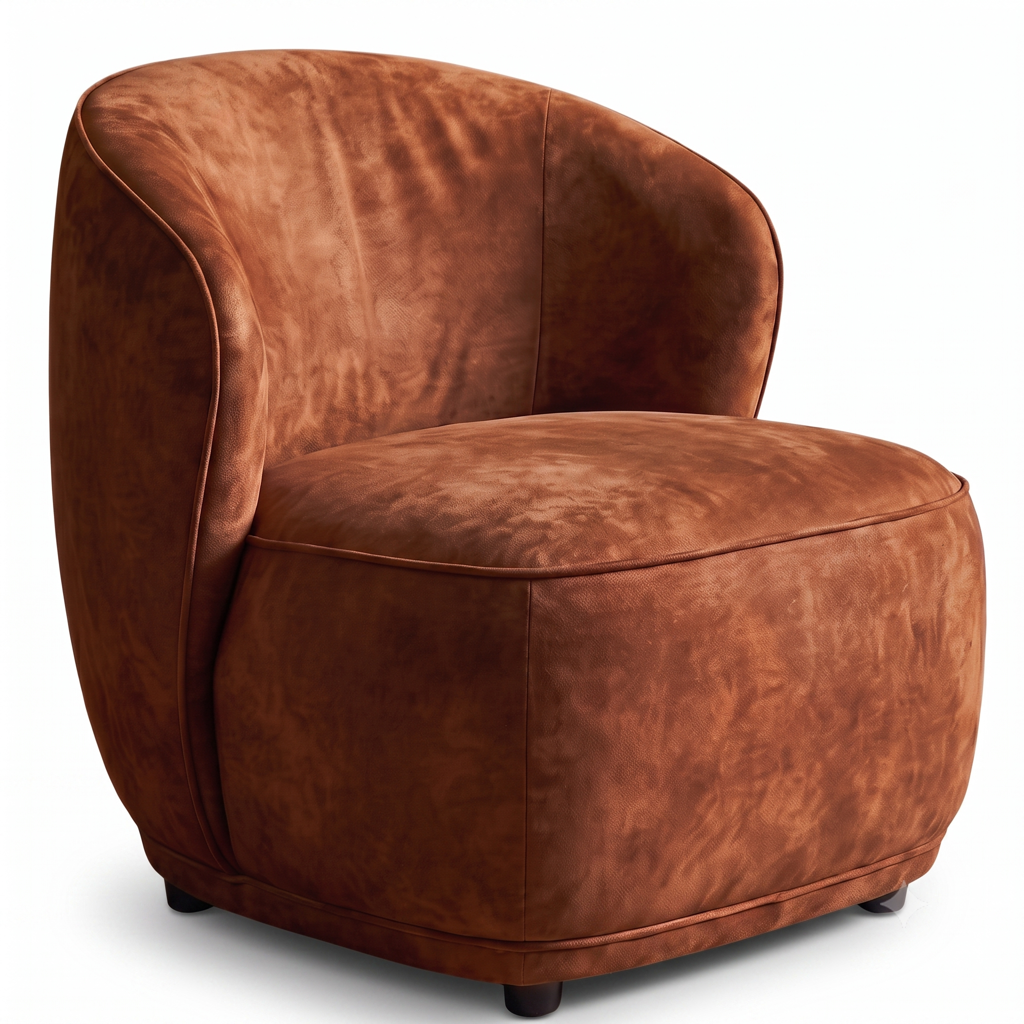 Pablo Fabric Occasional Chair in Rust