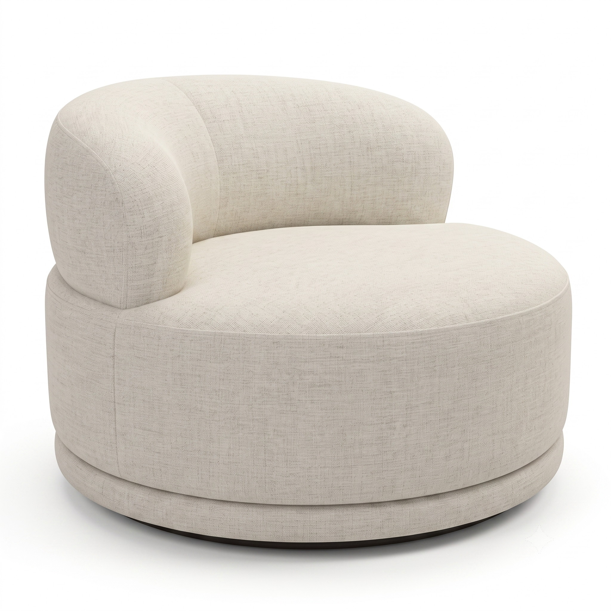 Loma Fabric Swivel Occasional Chair in Beige