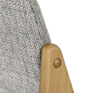 Hayden Fabric Dining Chair in Oak/Light Grey