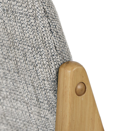 Hayden Fabric Dining Chair in Oak/Light Grey