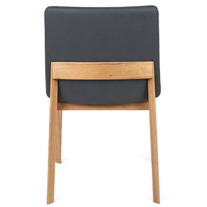Huxley Fabric Dining Chair in Oak/Dark Pewter