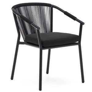 Sadie Rope Dining Chair in Black