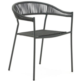 Tatum Rope Dining Chair in Grey