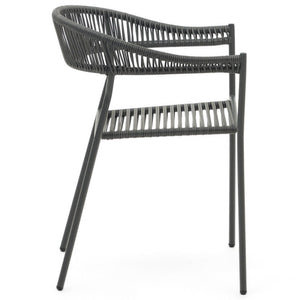 Tatum Rope Dining Chair in Grey