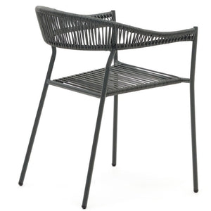 Tatum Rope Dining Chair in Grey