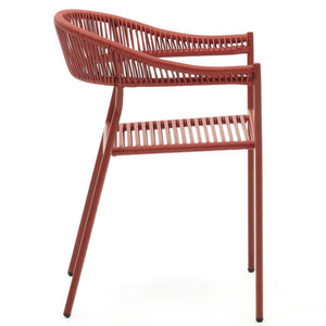 Tatum Rope Dining Chair in Terracotta