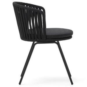 Albin Rope Dining Chair in Black