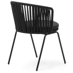 Albin Rope Dining Chair in Black