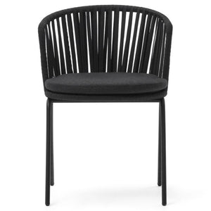 Albin Rope Dining Chair in Black