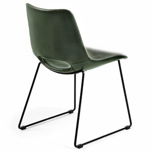 Kye Leatherette Dining Chair in Green