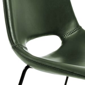 Kye Leatherette Dining Chair in Green