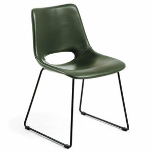 Kye Leatherette Dining Chair in Green