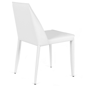 Lilo Leatherette Dining Chair in White