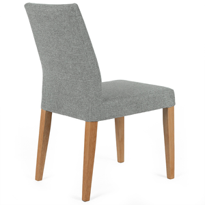 Maya Fabric Dining Chair in Natural/Light Grey