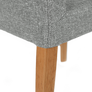 Maya Fabric Dining Chair in Natural/Light Grey