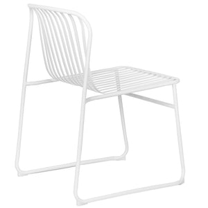 Amos Steel Dining Chair in White