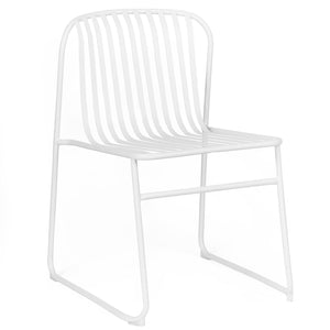 Amos Steel Dining Chair in White