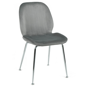 Angelo Velvet Dining Chair in Light Grey