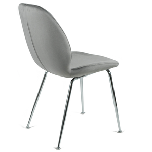Angelo Velvet Dining Chair in Light Grey