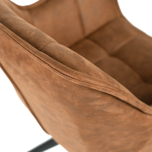 April Microsuede Swivel Dining Chair in Cognac