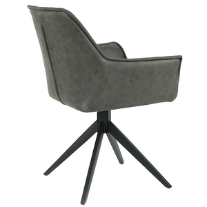 April Microsuede Swivel Dining Chair in Grey