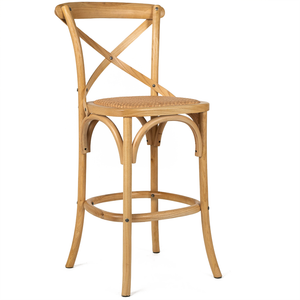 Baylor Rattan Kitchen Bar Stool in Oak