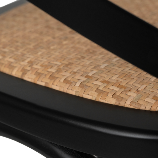 Baylor Rattan Dining Chair in Black