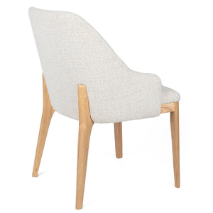 Beckett Fabric Dining Chair in Oak/Chalk