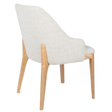 Beckett Fabric Dining Chair in Oak/Chalk