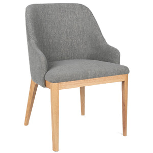 Beckett Fabric Dining Chair in Oak/Grey