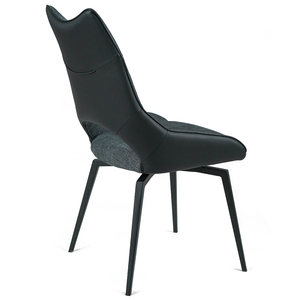 Bennett Fabric Swivel Dining Chair in Grey